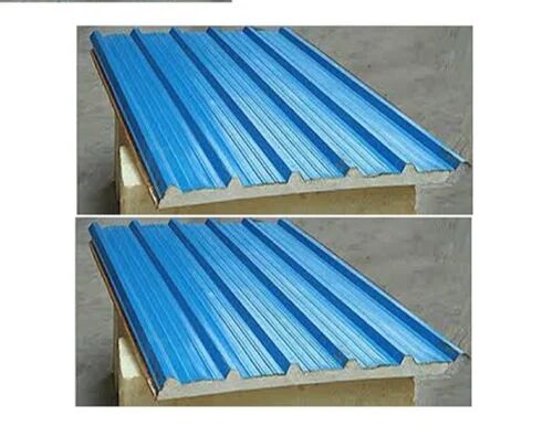 Iron Roof Sandwich PUF Panels, Color : Blue, White, Green