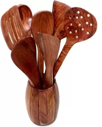 HOMES CROWN wooden kitchenware, Color : Brown