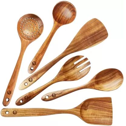 HOMES CROWN wooden kitchenware, Color : Brown