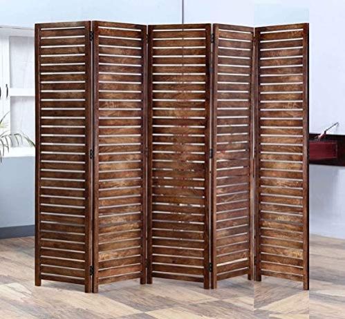 wooden screen 6 panel foldable partition