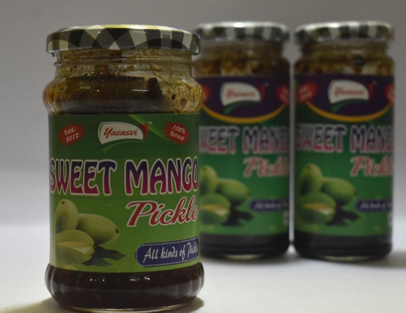 Sweet & Salty Mango Pickle, Color : Brown
