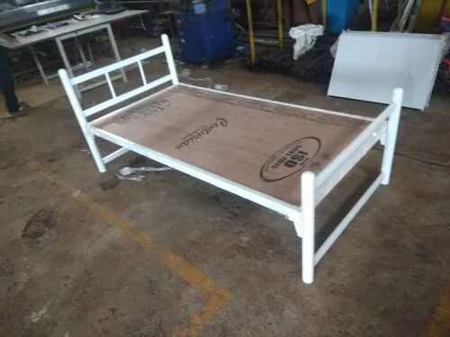 Iron Single Bed, Color : white