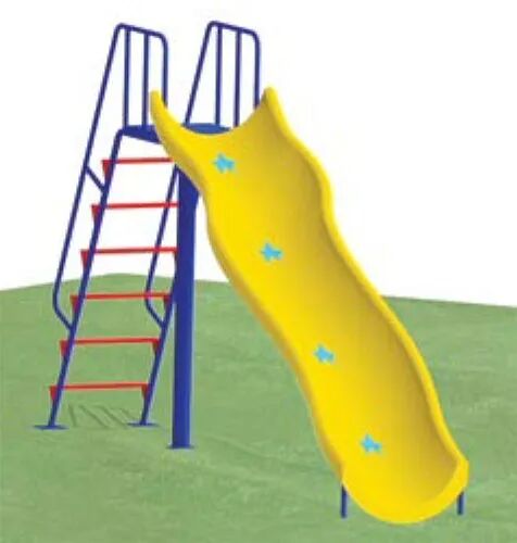 FRP Crescent Slide, Color : Yellow Blue