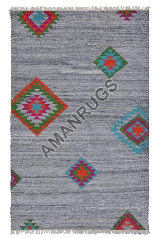 Rectangular Printed Cotton Chenille Rugs, For Office, Hotel, Home, Size : Standard