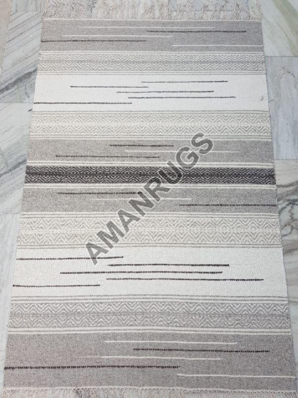 Handloom Cotton Rugs, for Homes, Offices, Pattern : Plain, Printed