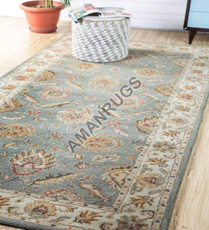 Printed hand tufted woolen carpets, Size : Standard