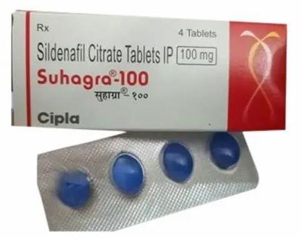 Suhagra 100 Mg Tablet, Packaging Type : Box