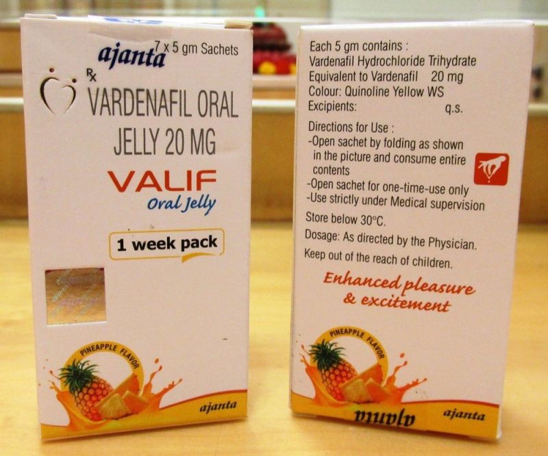 Valif Oral Jelly 20 Mg, Packaging Size : 7 Pouch In Box, 7 Pouch in Box