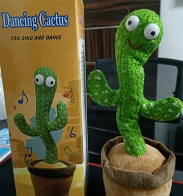 Plastic Dancing Cactus Toy, Color : Green