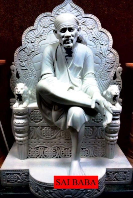 Marble Sai Baba Statue, Color : White