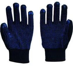 Cotton Dotted Heavy Duty Safety Glove, Size : Free Size