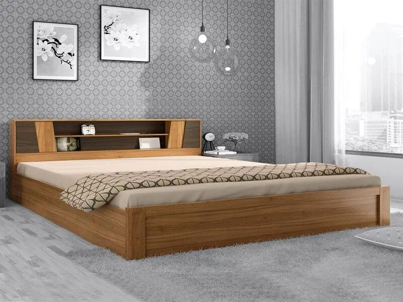 Brown Designer Wooden Bed, Size : 5x6 Feet