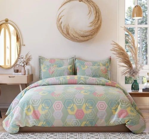 Glace Cotton Designer Bed Sheet