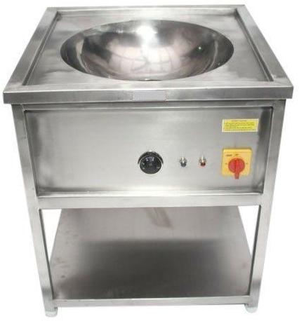 Polished Stainless Steel Electric Kadai Fryer, Color : Silver
