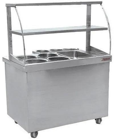 Rectangular Stainless Steel Golgappa Counter, Feature : Easy Operate, Shiny Look