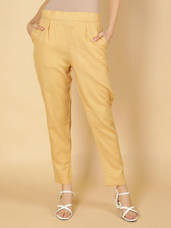 Solid Women Cotton Trouser, Occasion : Casual Wear