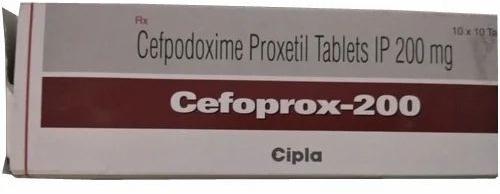 Cefpodoxime Proxetil 200 mg Tablet, for Pharmaceuticals, Hospital, Grade Standard : Medicine Grade