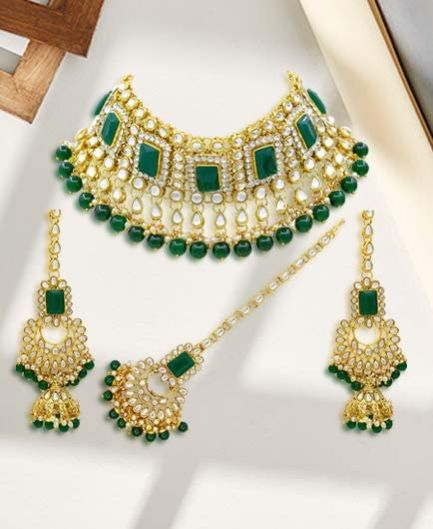 Metal imitation necklace set, Occasion : Party Wear