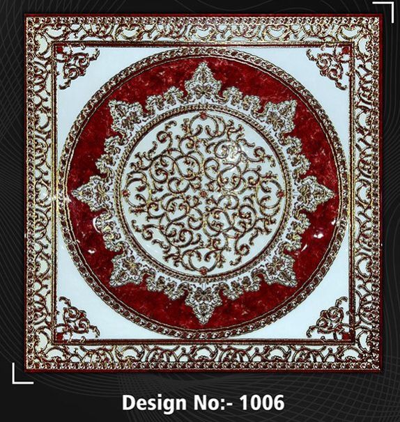 1006 Decorative Rangoli Ceramic Floor Tiles, for Flooring, Size : 600 X 600mm