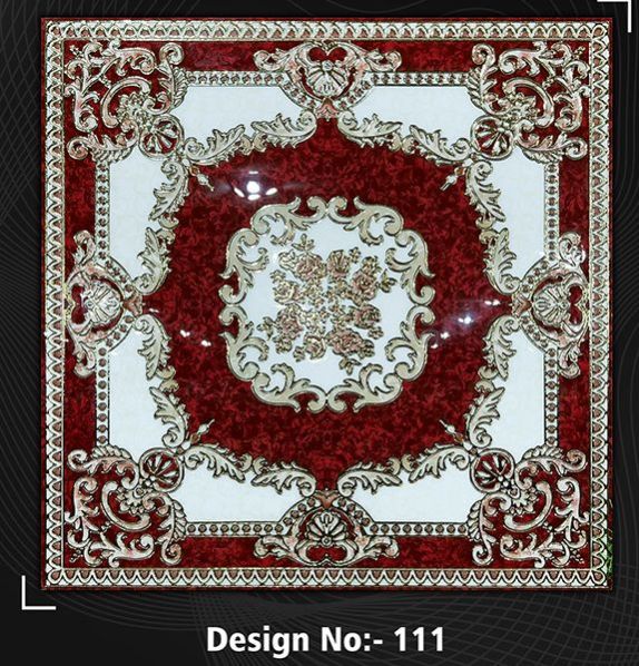 111 Decorative Rangoli Ceramic Floor Tiles, Size : 600 X 600mm