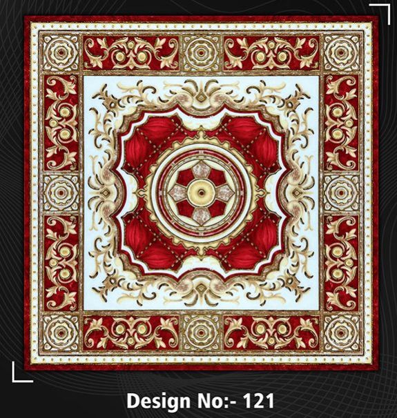 121 Decorative Rangoli Ceramic Floor Tiles, for Flooring, Size : 600 X 600mm