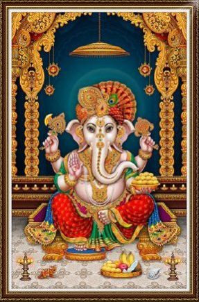 CMYK Emboss 6x4 Ganesha Ceramic Poster Tiles