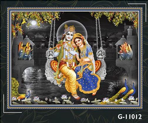 GVT High Gloss 18x24 Radha Krishna Ceramic Poster Tiles