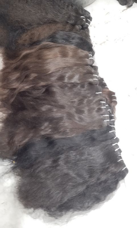 100-150gm human hair weft, Style : Curly, Straight, Wavy