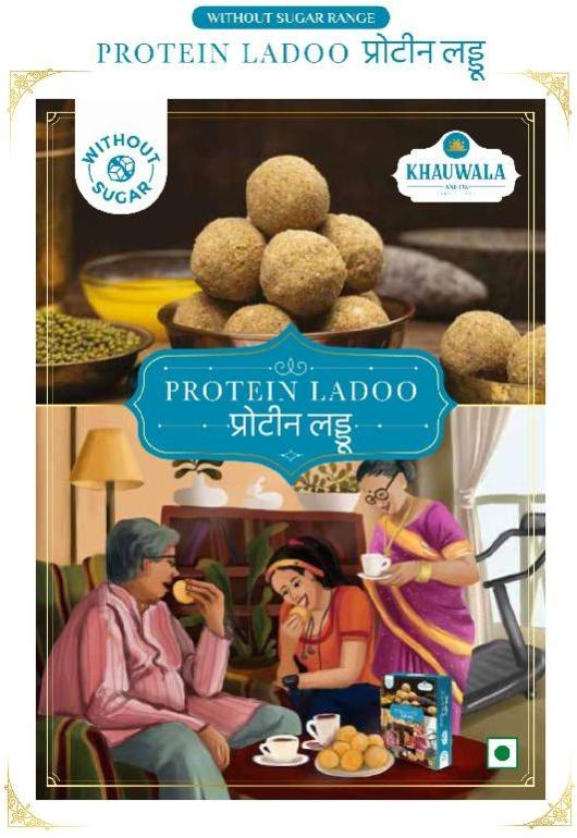 Khauwala Sugar Free Protein Ladoo, Packaging Type : Sweet Box