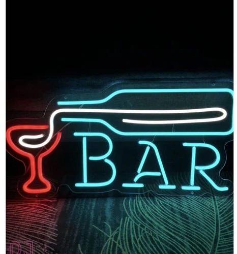 LED Plastic Bar Neon Sign Light, for Indoo at Rs 500 / Piece in