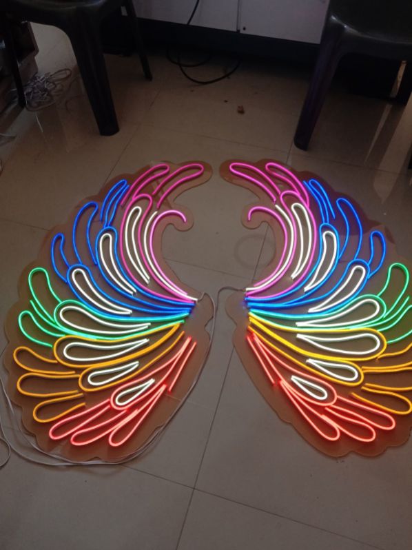 Acrylic Neon selfie wings, for Power, Length : Customise
