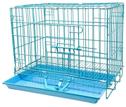 Mild Steel Cat Cage, Color : Blue
