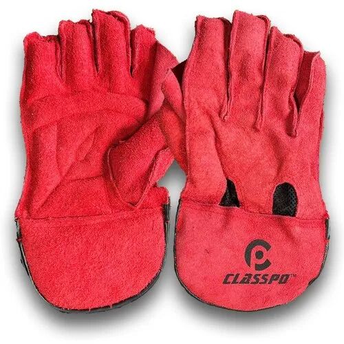 Red Classpo Saber Wicket Keeping Gloves, Size : Medium