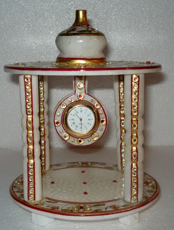 Marble Handicraft Clock