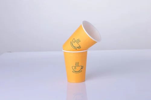 110ml Printed Regular Paper Cup, Color : Yellow