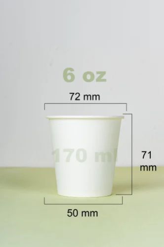 170ml Plain Paper Cup, Pack Size : 100