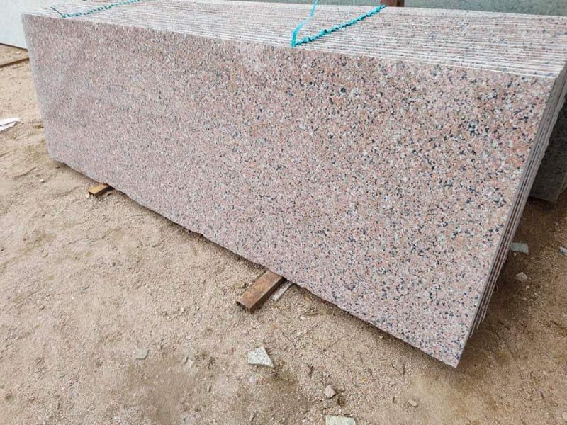 Rosy Pink Granite Slabs, for Flooring, Kitchen Countertops, Staircases, Feature : Fine Finishing