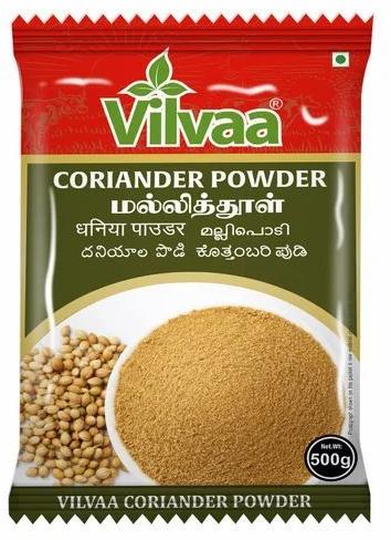 500g Vilvaa Coriander Powder, Packaging Type : Plastic Bag