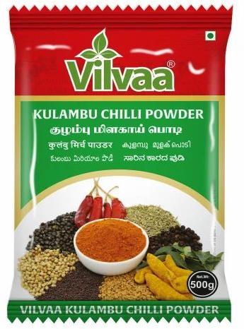 500g Vilvaa Kulambu Chilli Powder, Certification : FSSAI Certified
