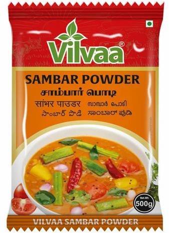 500g Vilvaa Sambar Masala Powder, for Cooking, Spices, Certification : FSSAI Certified