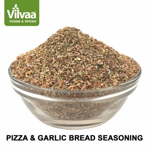Green Powder Pizza & Garlic Bread Seasoning, for Cooking Use, Certification : FSSAI Certified