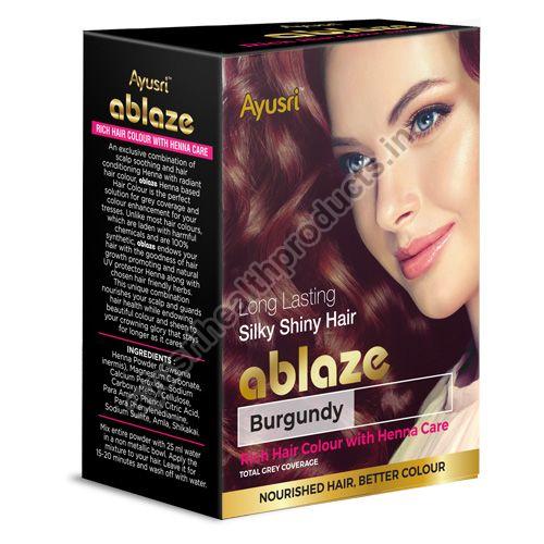 Powder Henna Burgandy Rich Hair Colour, for Herbal / Herb Enriched