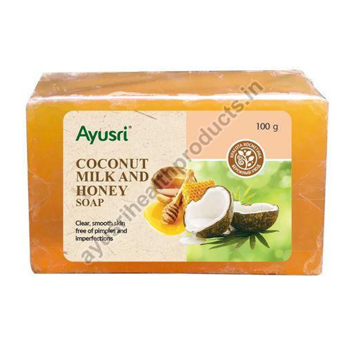 Ayusri Coconut Milk Honey Soap, for Personal, Packaging Size : 100gm