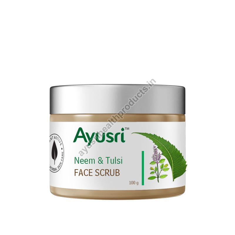 Neem & Tulsi Face Scrub, Packaging Type : Plastic Box