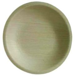6 Inch Flat Round Areca Leaf Plate
