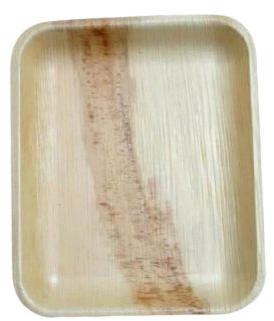 6x5 Inch Rectangle Round Areca Leaf Plate