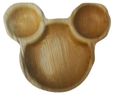Mickey Mouse Areca Leaf Plate, for Serving Food, Feature : High Strength, Good Quality, Fine Finish