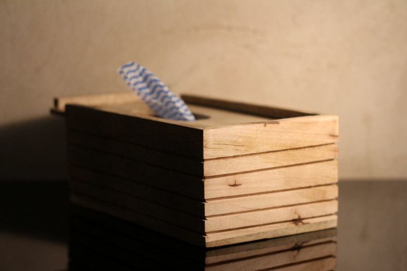 Rectangular Mango Wood Tissue Box