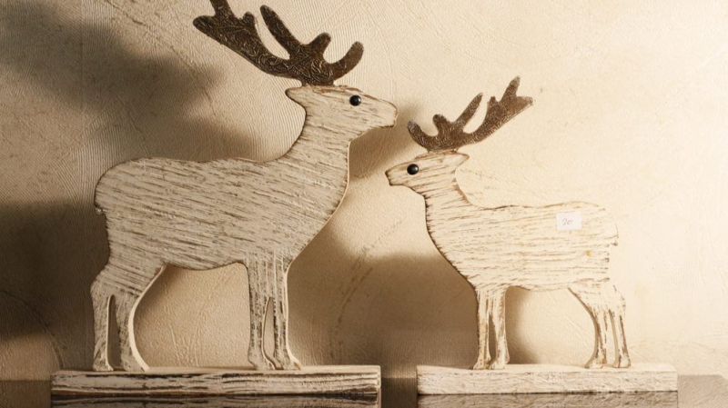 Wooden Reindeer Set