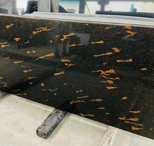 Cut-to-Size Fish Gold Granite Slab, Specialities : Fine Finishing, Easy To Clean, Durable